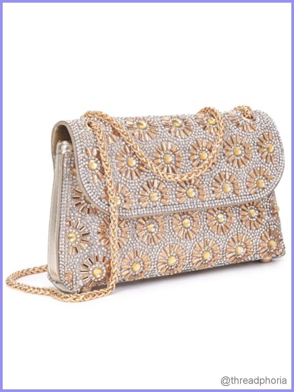Crystals Rhinestone Evening Bag Clutch Purse with Chain for Women